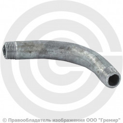 Отвод гнутый 60х3,5 (Ду-50) оцинкованный 90 градусов шовный резьба-резьба исп.1 из труб ГОСТ 3262 КАЗ