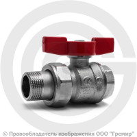 Кран латунный Ду-20 (3/4") Ру-40 ВР-"Американка" никель полнопроходной бабочка Itap Ideal 098 Кран латунный Ду-20 (3/4") Ру-40 ВР-"Американка" никель полнопроходной бабочка Itap Ideal 098