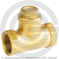 Клапан обратный подъемный латунный Ду-15 (1/2") Ру-16 ВР (ВН) (Т<70°С) 16б1бк Цветлит Клапан обратный подъемный латунный Ду-15 (1/2") Ру-16 ВР (ВН) (Т<70°С) 16б1бк Цветлит