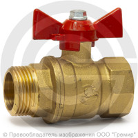 Кран латунный Ду-32 (1 1/4") Ру-40 ВР-НР (ВН-НАР) бабочка VALFEX 11Б27фт1М Кран латунный Ду-32 (1 1/4") Ру-40 ВР-НР (ВН-НАР) бабочка VALFEX 11Б27фт1М