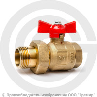 Кран латунный Ду-15 (1/2") Ру-16 ВР-"Американка" полнопроходной бабочка ГАЛЛОП Крепыш 332 Кран латунный Ду-15 (1/2") Ру-16 ВР-"Американка" полнопроходной бабочка ГАЛЛОП Крепыш 332