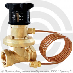 Клапан балансировочный автоматический латунный Ду-25 Ру-16 ВР (ВН) Kvs=2.08м3/ч без ниппелей Benarmo