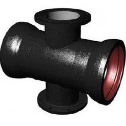 Крест раструб фланец КРФ ВЧШГ с ЦПП Ду 400-250