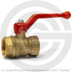 Кран латунный Ду-40 (1 1/2") Ру-25 ВР (ВН) муфтовый рычаг VALFEX 11Б27фт1М