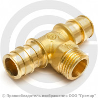 Тройник латунный для PE-X труб Дн 25-3/4"-25 НР (НАР) РОС Тройник латунный для PE-X труб Дн 25-3/4"-25 НР (НАР) РОС