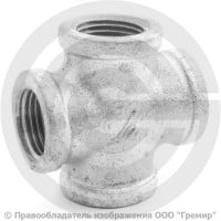 Крест чугунный оцинкованный ВР (ВН) Ду 15 (1/2") Крест чугунный оцинкованный ВР (ВН) Ду 15 (1/2")