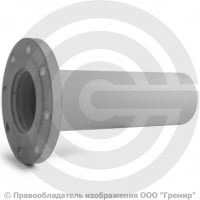 Патрубок фланец-гладкий конец ПФГ стальной L=350мм Ду-300 Патрубок фланец-гладкий конец ПФГ стальной L=350мм Ду-300