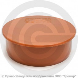 Заглушка НПВХ (ПВХ) коричневая Дн 500 б/нап Ostendorf KGM