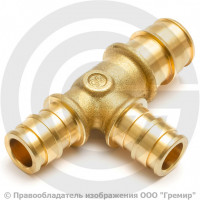 Тройник латунный переходной для PE-X труб Дн 25-20-20 GX151 Giacomini Тройник латунный переходной для PE-X труб Дн 25-20-20 GX151 Giacomini