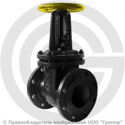 Задвижка чугунная фланцевая Ду-100 Ру-6 (Т<100°С) 30ч7бк ЛМЗ
