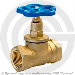 Клапан запорный латунный муфтовый Ду-50 Ру-16 ВР (ВН) (Т<70°С) 15б3р Китай