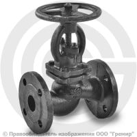 Клапан запорный чугунный фланцевый Ду-32 Ру-25 (Т<200°С) 15кч16нж Китай Клапан запорный чугунный фланцевый Ду-32 Ру-25 (Т<200°С) 15кч16нж Китай