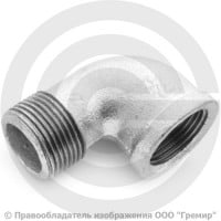 Угольник чугунный оцинкованный ВР-НР (ВН-НАР) Ду 20 (3/4") Угольник чугунный оцинкованный ВР-НР (ВН-НАР) Ду 20 (3/4")