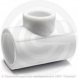Тройник PP-R редукционный белый Дн 90-50-90 Pro Aqua