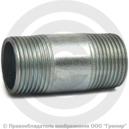 Бочонок стальной оцинкованный L=60мм Ду-25 (1") АС