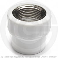 Муфта PP-R комбинированная белая ВР (ВН) Дн 25-1" VALFEX Муфта PP-R комбинированная белая ВР (ВН) Дн 25-1" VALFEX