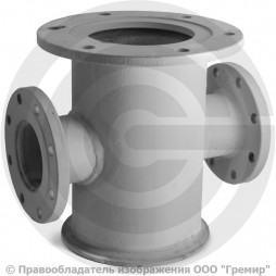 Подставка пожарная фланцевая односторонняя ППФО Ду-100 ВЧШГ с ЦПП цинк+AL ГОСТ ISO 2531-2012