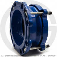 Муфта чугунная соединительная для ПЭ труб Ду-200 (Дн 200-200) Ру-16 L=135мм ПФРК-Е