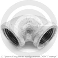 Угольник чугунный оцинкованный ВР (ВН) Ду 15 (1/2") Угольник чугунный оцинкованный ВР (ВН) Ду 15 (1/2")