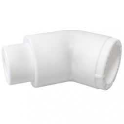 Угольник PP-R переходной белый внутренняя-наружная пайка Дн 25 45гр Pro Aqua