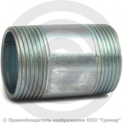 Бочонок стальной оцинкованный L=70мм Ду-40 (1 1/2") АС