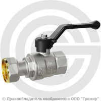 Кран латунный Ду-20 (3/4") Ру-40 ВР-Накидная гайка никель рычаг черный LD Pride 47.347.20 Кран латунный Ду-20 (3/4") Ру-40 ВР-Накидная гайка никель рычаг черный LD Pride 47.347.20