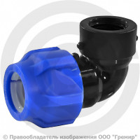 Отвод ПЭ компрессионный Дн 40-1 1/4" 90гр Ру-16 ВР (ВН) VALFEX Отвод ПЭ компрессионный Дн 40-1 1/4" 90гр Ру-16 ВР (ВН) VALFEX