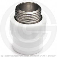 Муфта PP-R комбинированная белая НР (НАР) Дн 20-3/4" VALFEX Муфта PP-R комбинированная белая НР (НАР) Дн 20-3/4" VALFEX