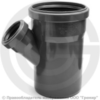 Тройник НПВХ (ПВХ) с раструбом серый Дн 110-50 45гр б/нап в/к ТУ 6-49-33-92 Хемкор Тройник НПВХ (ПВХ) с раструбом серый Дн 110-50 45гр б/нап в/к ТУ 6-49-33-92 Хемкор