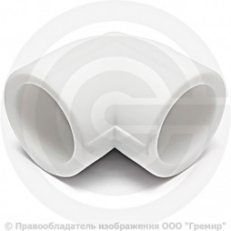 Угольник PP-R белый Дн 50 90гр PRO VALFEX