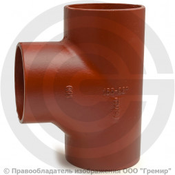 Тройник чугунный безраструбный SML Ду 100-100 88гр Китай