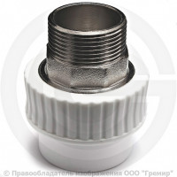 Муфта PP-R комбинированная под ключ белая НР (НАР) Дн 50-2 Pro Aqua Муфта PP-R комбинированная под ключ белая НР (НАР) Дн 50-2 Pro Aqua