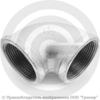 Угольник чугунный оцинкованный ВР (ВН) Ду 40 (1 1/2") Угольник чугунный оцинкованный ВР (ВН) Ду 40 (1 1/2")