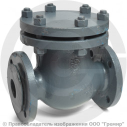 Клапан обратный поворотный стальной фланцевый Ду-50 Ру-16 (Т<425°С) 19с76нж ЧАЗ
