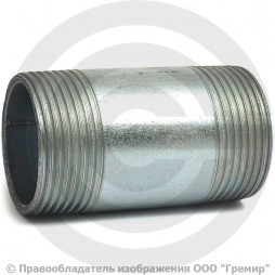 Бочонок стальной оцинкованный L=65мм Ду-25 (1") АС