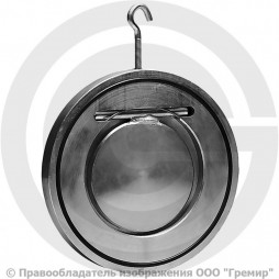 Клапан обратный одностворчатый стальной межфланцевый Ду-150 Ру-16 (Т<110°С) с гальваническим покрытием тарелка сталь Гранлок ЗОП АДЛ