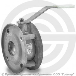 Кран стальной межфланцевый Ду-80 Ру-16 L=92мм LD Стриж 080.016.02.Zn