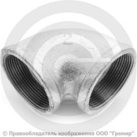 Угольник чугунный оцинкованный ВР (ВН) Ду 50 (2") Угольник чугунный оцинкованный ВР (ВН) Ду 50 (2")