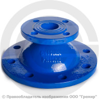 Переход фланцевый ХФ Ду 80-50 (L=100) ВЧШГ с ЦПП цинк+AL ГОСТ ISO 2531-2012 Переход фланцевый ХФ Ду 80-50 (L=100) ВЧШГ с ЦПП цинк+AL ГОСТ ISO 2531-2012