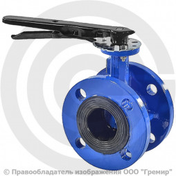 Затвор чугунный поворотный фланцевый Ду-100 Ру-10/16 из чугуна EPDM с чугунным диском Benarmo