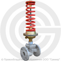 Регулятор давления прямого действия НО "после себя" чугунный фланцевый Ду-32 Ру-16 Kvy=16 м3/ч 0,1-0,6 МПа Энерготехномаш УРРД-НО-РД