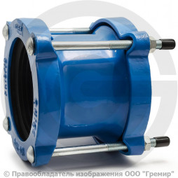 Муфта чугунная соединительная Ду-50 (Дн 59-72) Ру-16 L=150мм ДРК