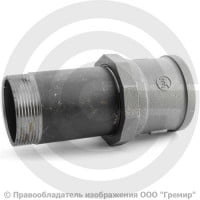 Сгон в сборе стальной L=170мм Ду-65 (2 1/2") с чугунной муфтой и контргайкой КАЗ Сгон в сборе стальной L=170мм Ду-65 (2 1/2") с чугунной муфтой и контргайкой КАЗ