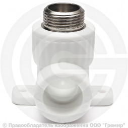 Водорозетка PP-R белая НР (НАР) Дн 20-1/2" 90гр Pro Aqua