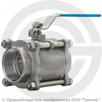 Кран нержавеющий AISI 316 (CF8M) Ду-32 (1 1/4") Ру-64 ВР (ВН) муфтовый полнопроходной АДЛ BV17