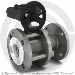 Кран стальной фланцевый разборный с редуктором Ду-100 Ру-16 L=230мм полнопроходной LD К.Ш.Р.Ф.Р. 100.016.П/П