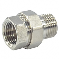 Американка (соединитель) латунная прямая ВР-НР (ВН-НАР) Ду-40 (1 1/2") SantechSystems Американка (соединитель) латунная прямая ВР-НР (ВН-НАР) Ду-40 (1 1/2") SantechSystems