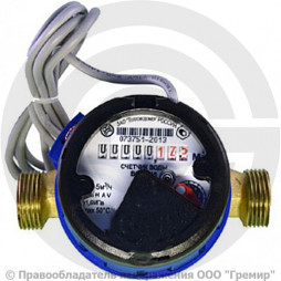 Счётчик крыльчатый одноструйный Ду-15 Ру-16 (Т<50°С) L=110мм импульсный Б/К ВСХд Тепловодомер