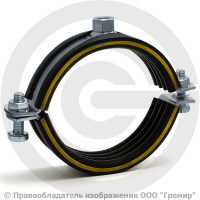 Хомут крепежный оцинкованный с резиновой прокладкой (Дн 108-118) (4") М12 б/к Mupro SBC Хомут крепежный оцинкованный с резиновой прокладкой (Дн 108-118) (4") М12 б/к Mupro SBC