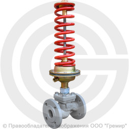 Регулятор давления прямого действия НО "после себя" чугунный фланцевый Ду-40 Ру-16 Kvy=25 м3/ч 0,05-0,3 МПа Энерготехномаш УРРД-НО-РД
